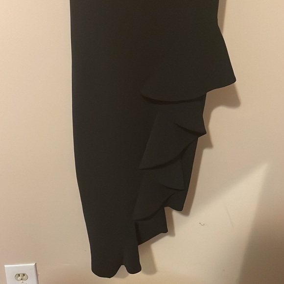 JayGodfrey Black Mannix Asymmetrical Ruffle Dress - Picture 4 of 8